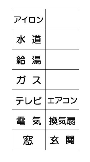 点検チェッカー項目シール